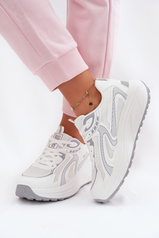 Turnschuhe Sneakers Stilvollllschuhe Feminin Big Star TT274325 HI-POLY SYSTEM Zueiße Farbe