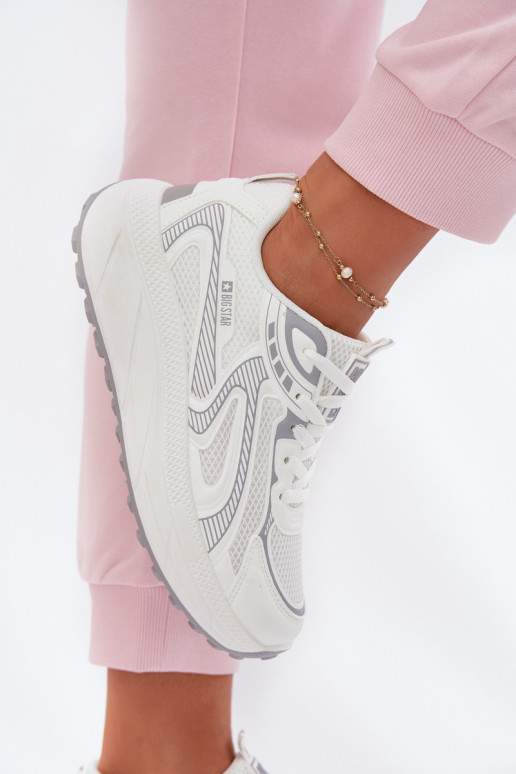 Turnschuhe Sneakers Stilvollllschuhe Feminin Big Star TT274325 HI-POLY SYSTEM Zueiße Farbe