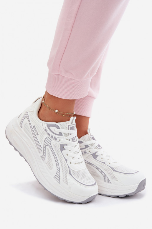 baskets Chaussures modèle baskets Féminin Big Star TT274325 HI-POLY SYSTEM couleur blanche