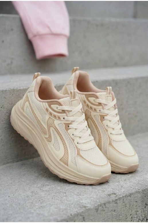 sportschoenen Sneakers model schoenen Dames Big Star TT274326 HI-POLY SYSTEM beige