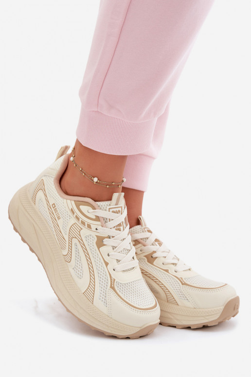 baskets Chaussures modèle baskets Féminin Big Star TT274326 HI-POLY SYSTEM beige