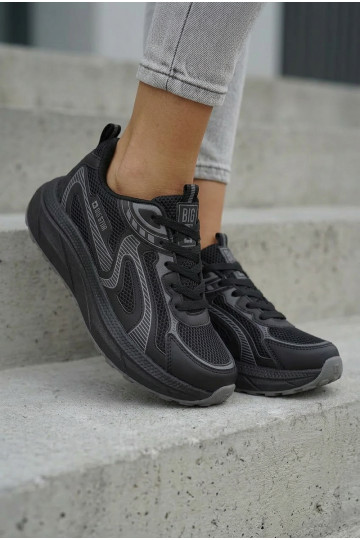 baskets Chaussures modèle baskets Féminin Big Star TT274327 HI-POLY SYSTEM couleur noire