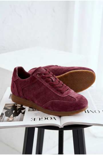 Suède sportschoenen Big Star TT274227 bordeaux kleur