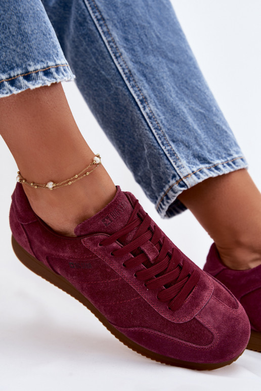 Sneakers model schoenenOpturalnego van suèdeu Big Star TT274227 bordeaux