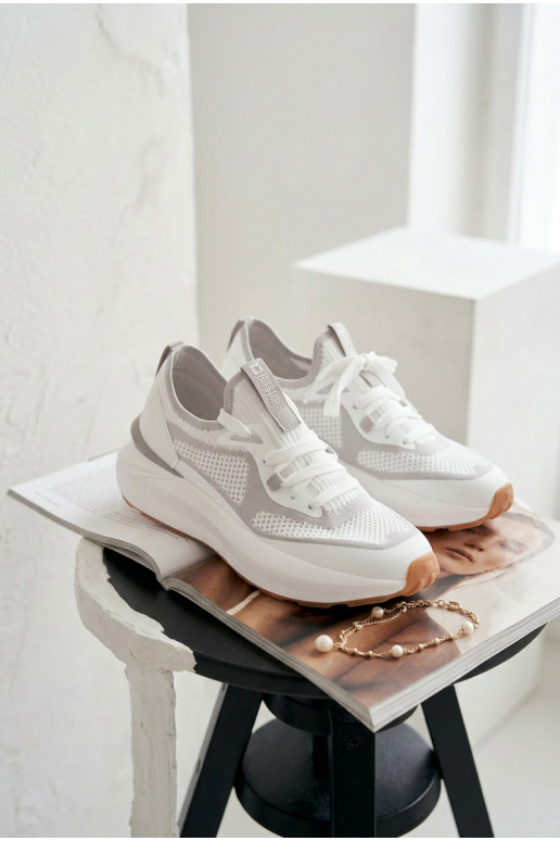 baskets Féminin Big Star TT274570 HI-POLY SYSTEM couleur blanche