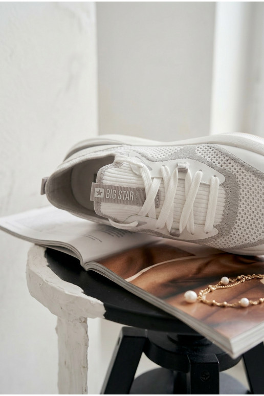 Turnschuhe Feminin Big Star TT274570 HI-POLY SYSTEM Zueiße Farbe