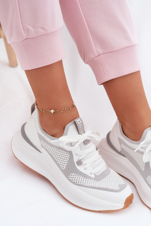 baskets Féminin Big Star TT274570 HI-POLY SYSTEM couleur blanche