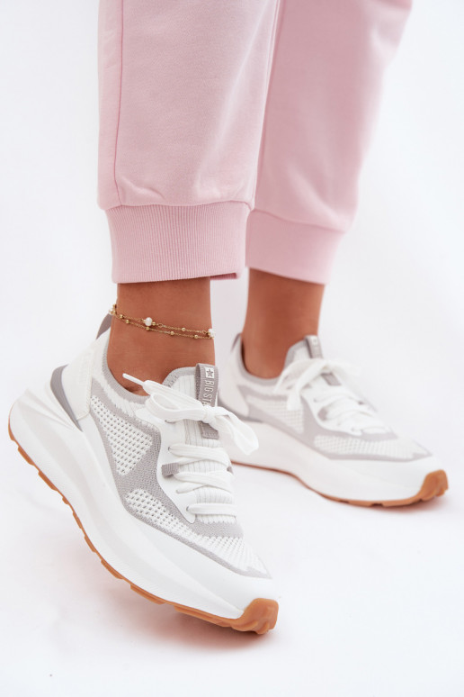 baskets Féminin Big Star TT274570 HI-POLY SYSTEM couleur blanche