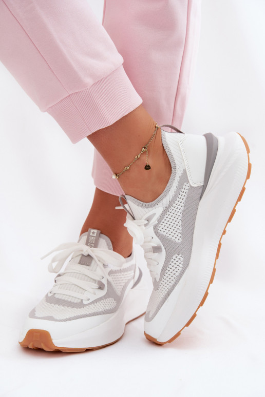 baskets Féminin Big Star TT274570 HI-POLY SYSTEM couleur blanche