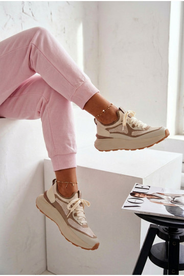 sportschoenen Dames Big Star TT274571 HI-POLY SYSTEM beige 2