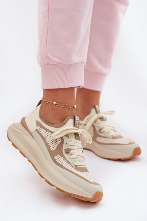 Turnschuhe Feminin Big Star TT274571 HI-POLY SYSTEM Beige