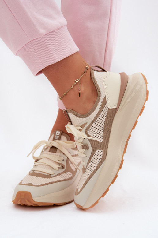 Turnschuhe Feminin Big Star TT274571 HI-POLY SYSTEM Beige