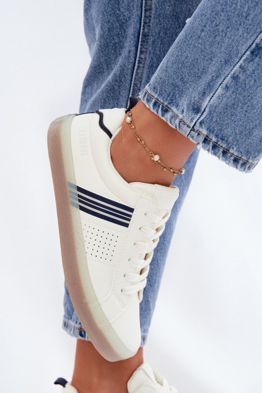 Eko Peau Chaussures modèle baskets Féminin Big Star TT274306 couleur blanche