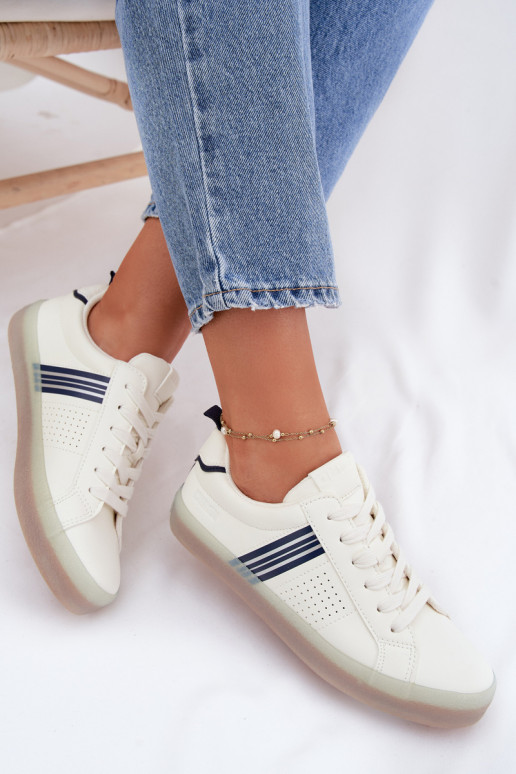 Eko Haut Sneakers Stilvollllschuhe Feminin Big Star TT274306 Zueiße Farbe