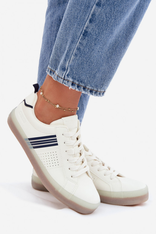 Eko Peau Chaussures modèle baskets Féminin Big Star TT274306 couleur blanche