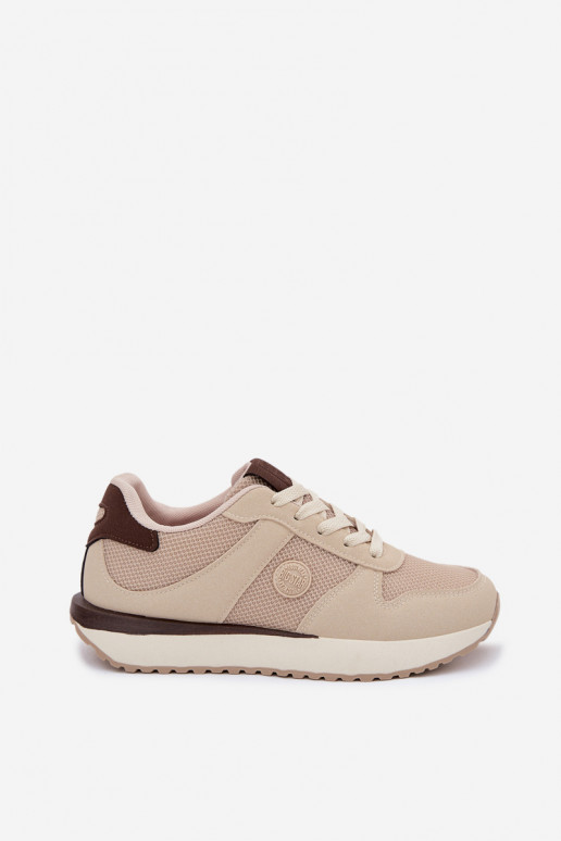Chaussures modèle baskets Féminin avec une plateforme Big Star TT274275 beige