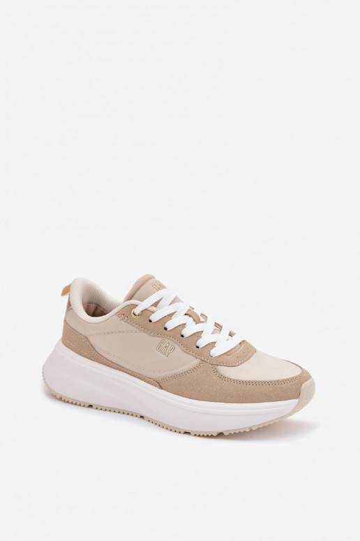 Chaussures modèle baskets Féminin avec une plateforme GAP PENELOPE GPDANS6155300049 beige