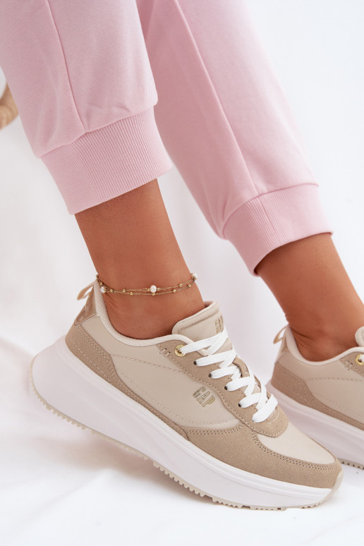 Sneakers model schoenen Dames met platform GAP PENELOPE GPIN6155300049 beige