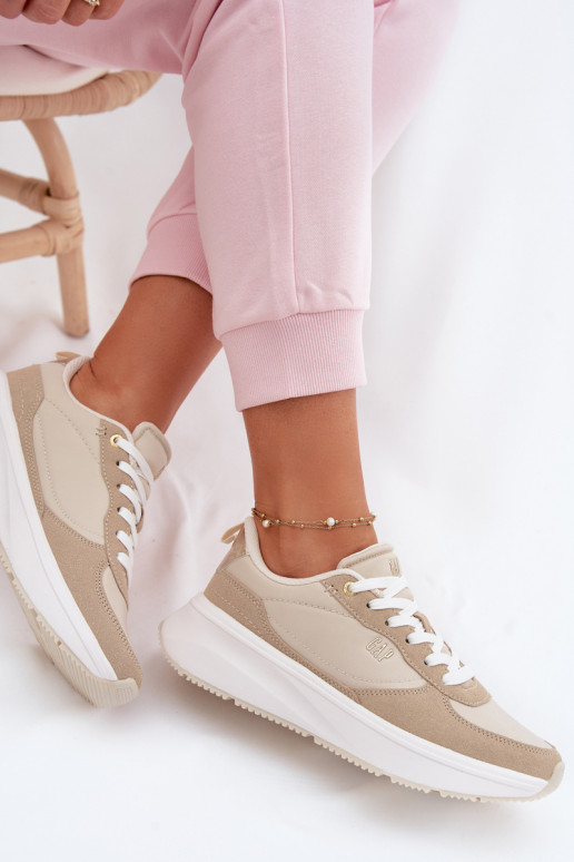 Sneakers model schoenen Dames met platform GAP PENELOPE GPIN6155300049 beige