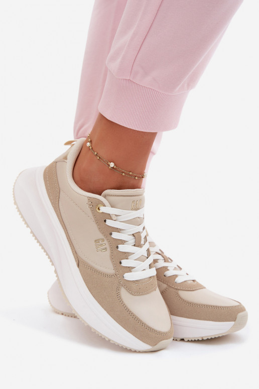 Chaussures modèle baskets Féminin avec une plateforme GAP PENELOPE GPDANS6155300049 beige
