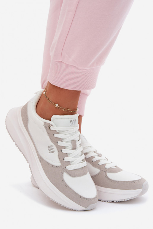 Chaussures modèle baskets Féminin avec une plateforme GAP PENELOPE GPDANS6155300061 couleur blanche