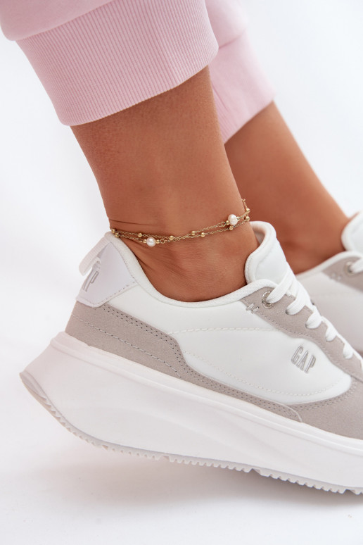 Chaussures modèle baskets Féminin avec une plateforme GAP PENELOPE GPDANS6155300061 couleur blanche