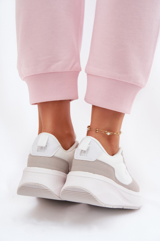 Chaussures modèle baskets Féminin avec une plateforme GAP PENELOPE GPDANS6155300061 couleur blanche