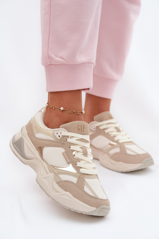 Sneakers Stilvollllschuhe Feminin mit einer Plattform GAP MARATHON GPIN6154923895 Beige