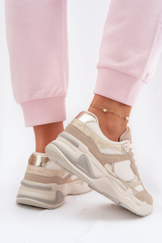 Sneakers model schoenen Dames met platform GAP MARATHON GPIN6154923895 beige