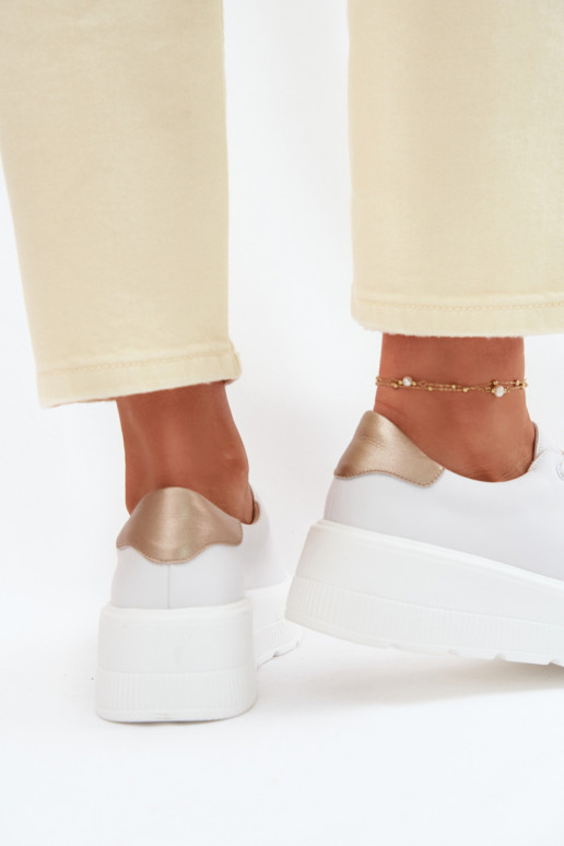 Leer Sneakers model schoenen Dames met platformPrzypinką Vinceza 39973 Initte kleur