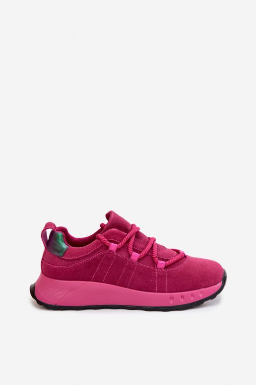 Dames suède sneakers Bemela roze kleur