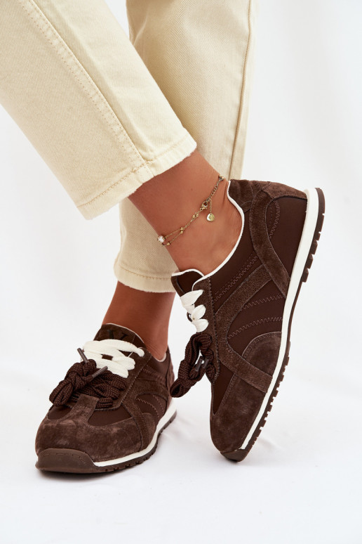 en daim Chaussures modèle baskets Féminin Vinceza 86427 CzekoladoÀe