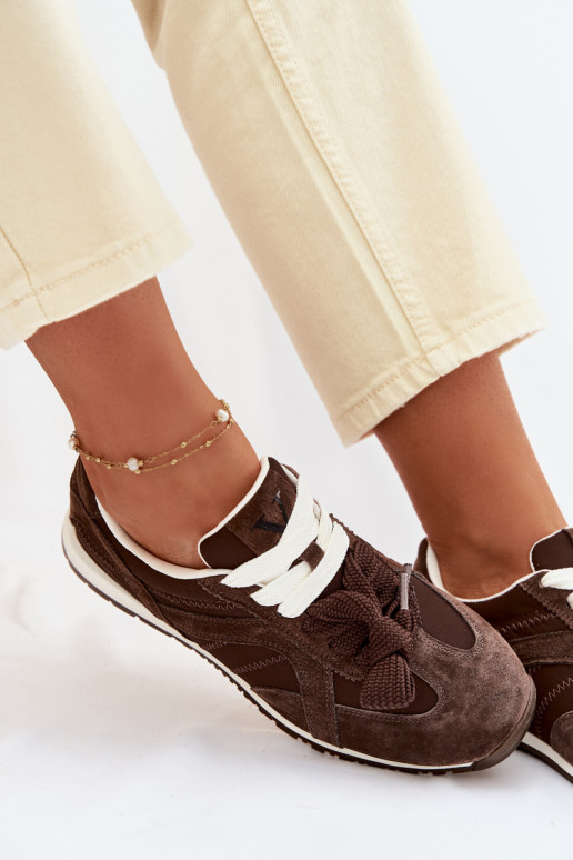 en daim Chaussures modèle baskets Féminin Vinceza 86427 CzekoladoÀe
