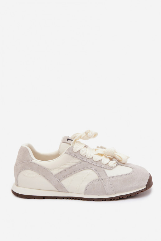 aus INildleder Sneakers Stilvollllschuhe Feminin Vinceza 86427 graue Farbe