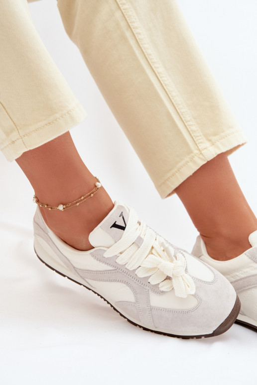 van suède Sneakers model schoenen Dames Vinceza 86427 grijs