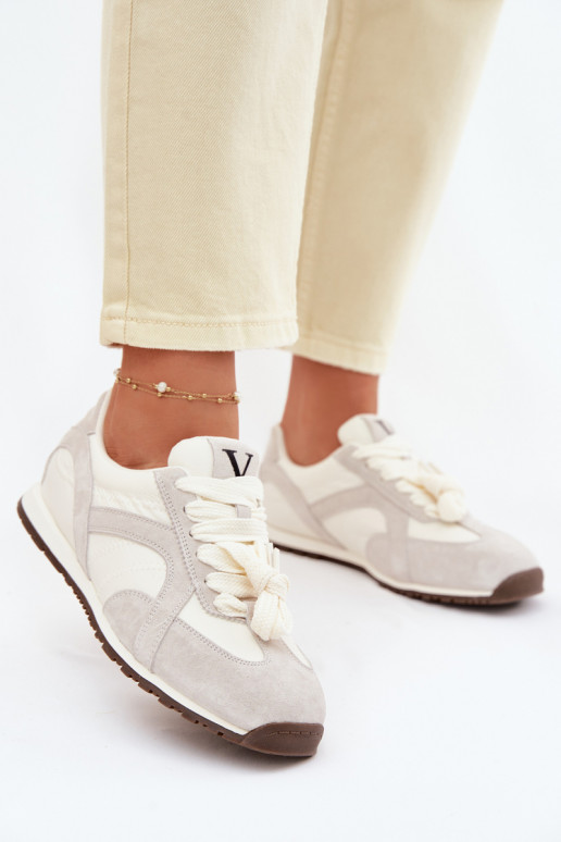 van suède Sneakers model schoenen Dames Vinceza 86427 grijs