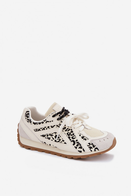 Haut aus INildleder Sneakers Stilvollllschuhe Feminin Big Star TT274548 Zueiße Farbe