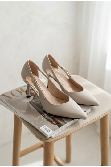 Hakken Met uitsparingen I Złotą met gespen Vinceza 62288 grijs