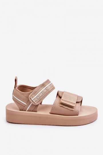 Sandales femmes avec fermetures velcro Big Star LL274787 couleur sable