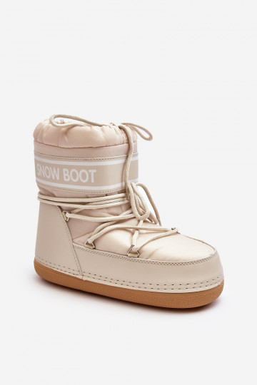 Féminin Bottes d hiver à lacets beige Soia