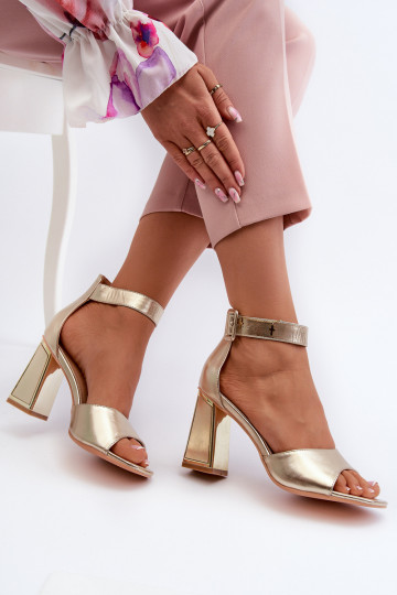 Elegante stijl dames hoge hakken sandalen gouden kleur Rosazara 2