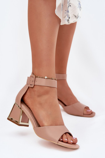 Damen-Sandalen mit hohen Absätzen Nude Zennia 2