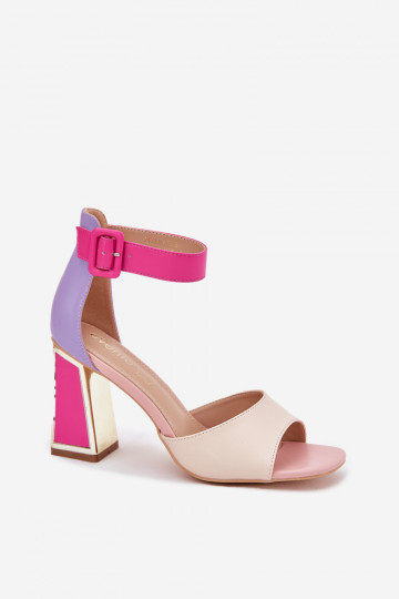 Elegante stijl Damessandalen met hoge hakken beige-roze Rosazara 2