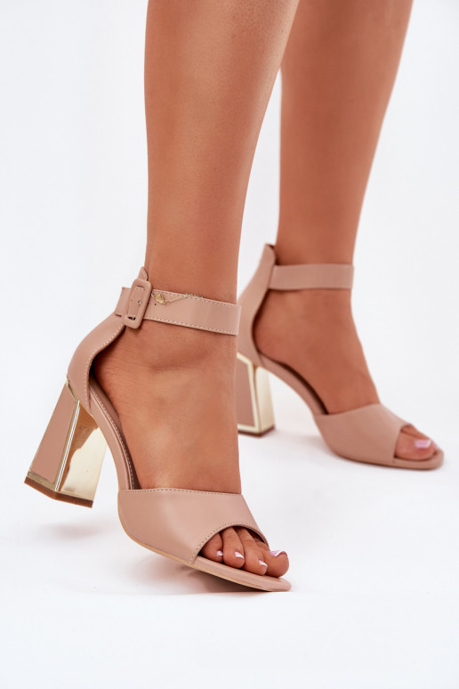 Eleganter Stil Damen-Sandalen mit hohen Absätzen Nude Rosazara
