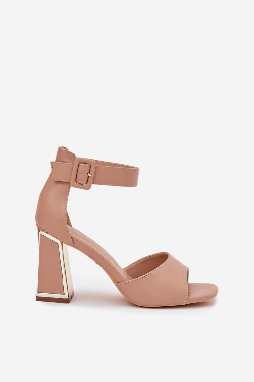 Eleganter Stil Damen-Sandalen mit hohen Absätzen Nude Rosazara