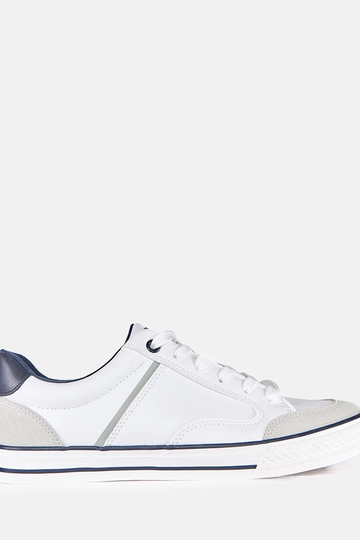 Weiße Herrensneaker mit dunkelblauen Einsätzen William 2