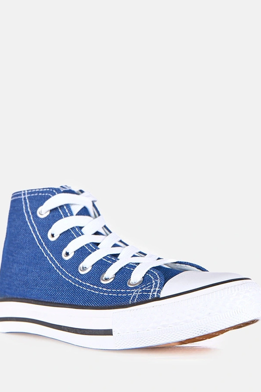 Blauwe kinder sneakers boven de enkel...