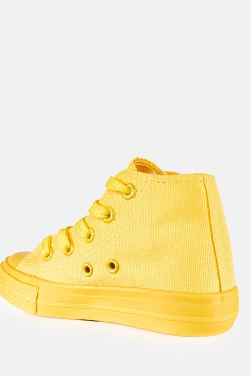 Gele hoge kindersportschoenen Laly