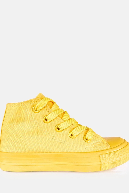 Baskets hautes jaunes pour enfants Laly
