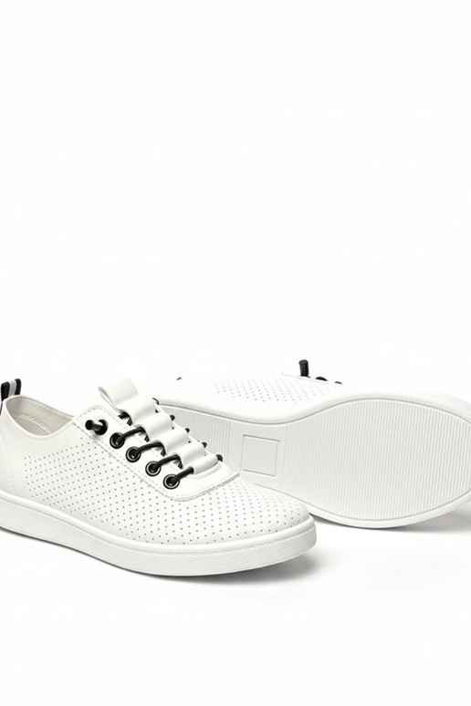 Weiße einlegbare perforierte Sneaker...